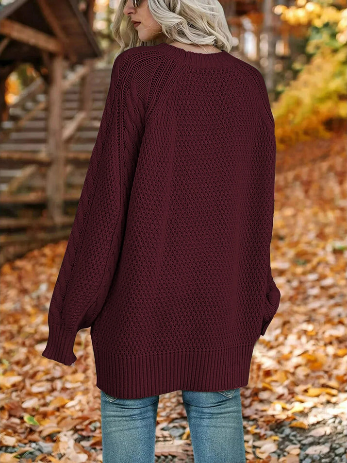 Oversized Sweaters for Women Cable Knit Chunky Pullover Sweater
