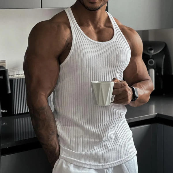 Vertical Stripe Sleeveless Sportswear