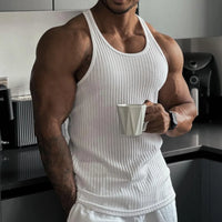 Vertical Stripe Sleeveless Sportswear