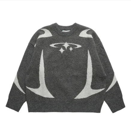 Women's Loose Crewneck Sweater Outside Wear